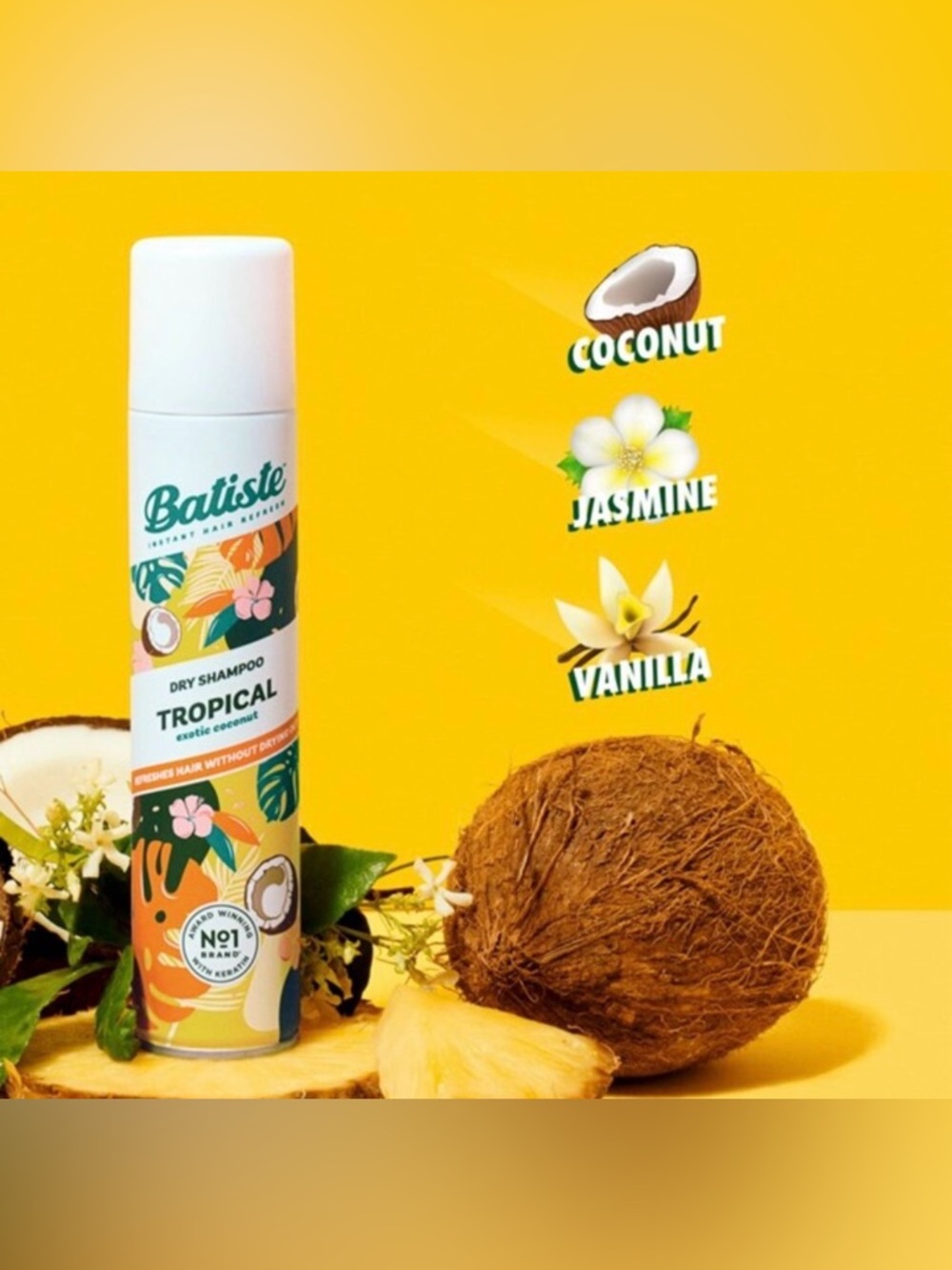NEW Lot of 6x [Batiste] TROPICAL Dry Shampoo - Full size, not travel! - Picture 5 of 10